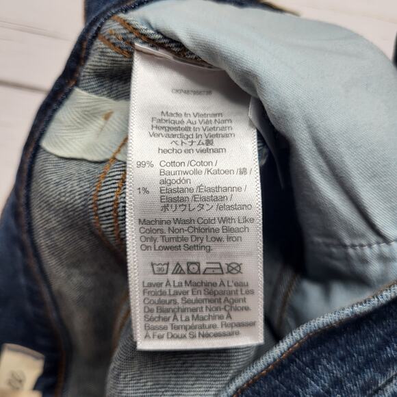 Madewell Stovepipe Jeans Dark Deming Wash Mid Rise Slim Straight Stretch 26 - Picture 11 of 11